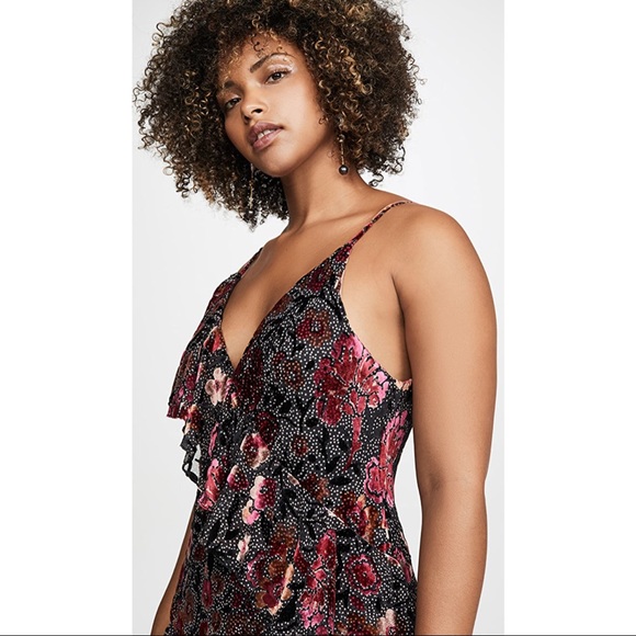 Jill Jill Stuart Velvet Devore Floral Midi Dress - Picture 4 of 12